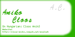 aniko cloos business card